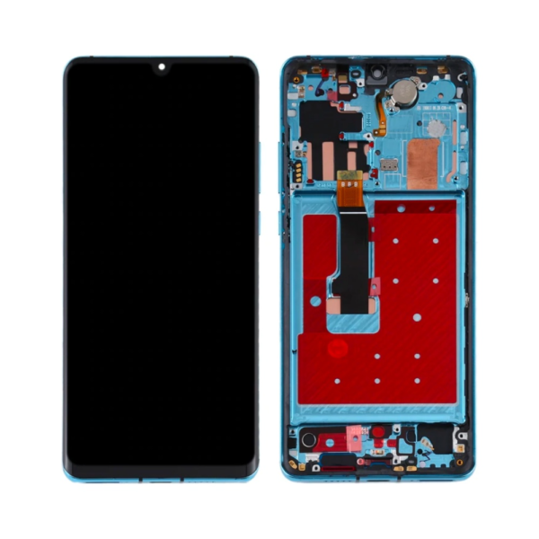 Oled Display Touchscreen with Frame Huawei P30 Pro/P30 Pro New Edition Aurora Blue