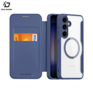 MagSafe Folio Wallet Case Skin X Pro Dux Ducis for Samsung Galaxy S24 5G S921 Blue