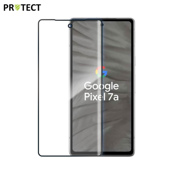 Full Screen Temp ered Glass PROTECT for Google Pixel 7a Black